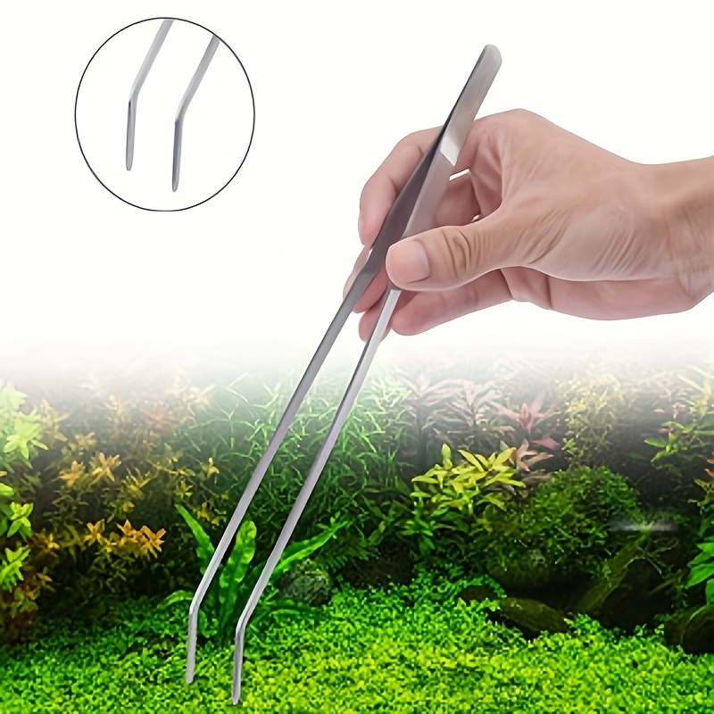 Planted Aquarium Cleaning - ملقط مياه من الفولاذ المقاوم للصدأ،