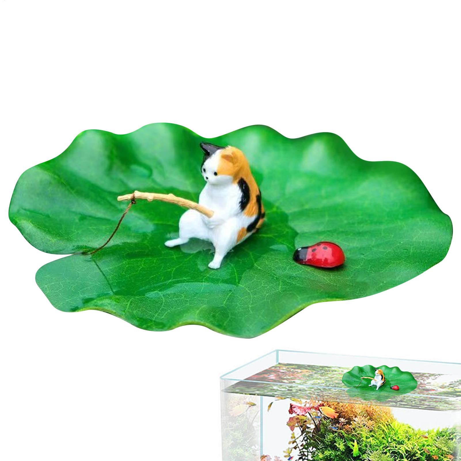 ديكور حوض السمك: نموذج قطة عائ - مراجعة Aquarium Plants Live وسعره