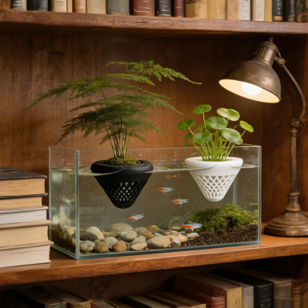 قطعتان من حامل النباتات العائم - مراجعة Aquarium Plants Live وسعره