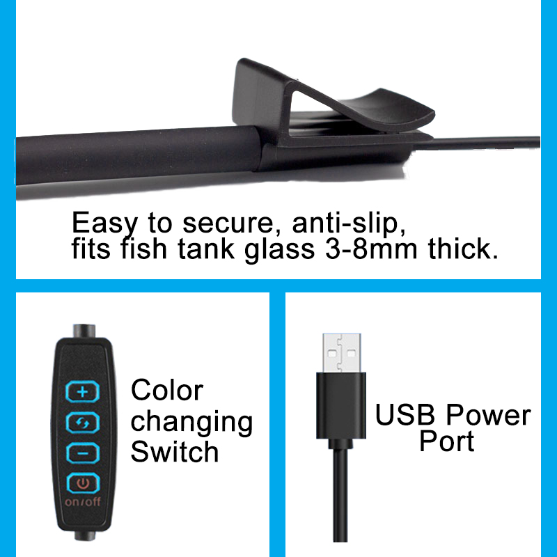 USB حوض السمك LED مصباح خزان ا - مراجعة Aquarium Plant Light وسعره