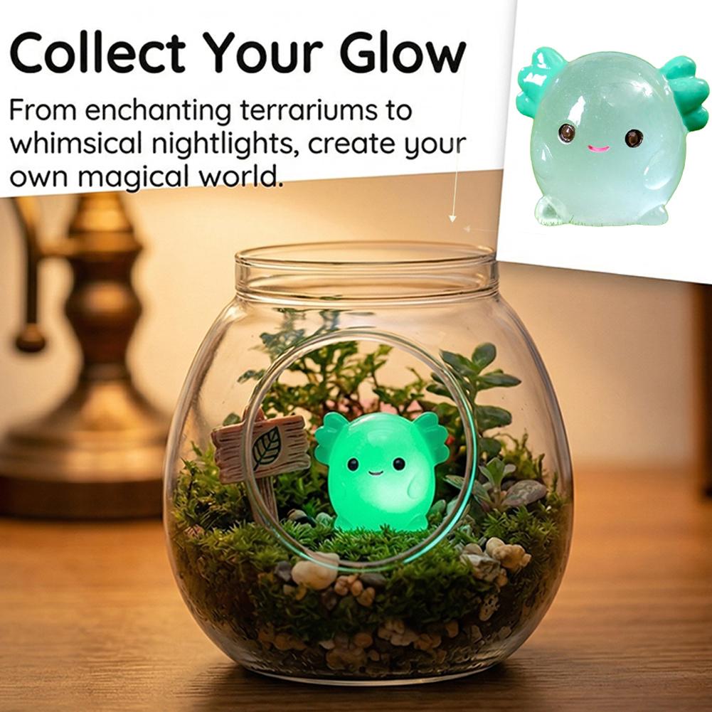 تماثيل أكسولوتل مضيئة تتوهج في - مراجعة Aquarium Moss وسعره