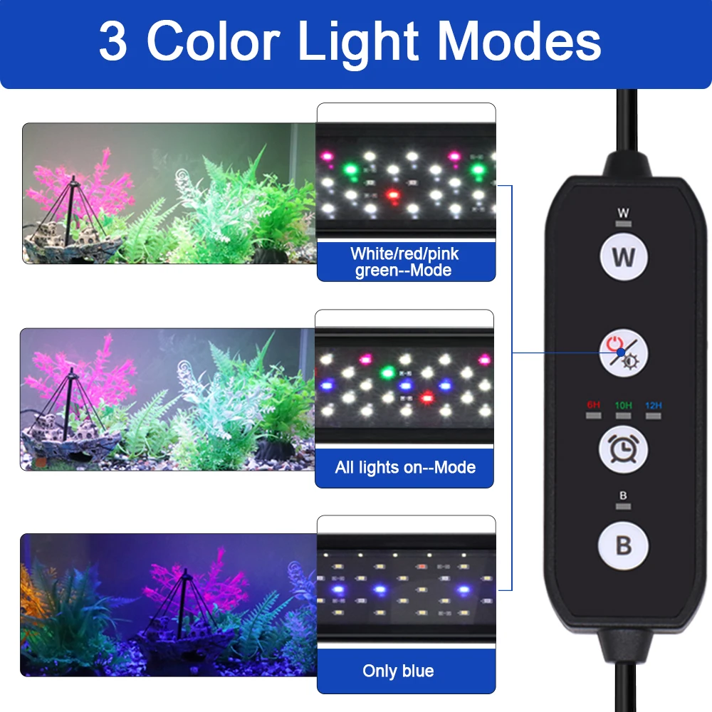 إضاءة LED قابلة للتعتيم لأحواض - مراجعة Aquarium Plant Light وسعره