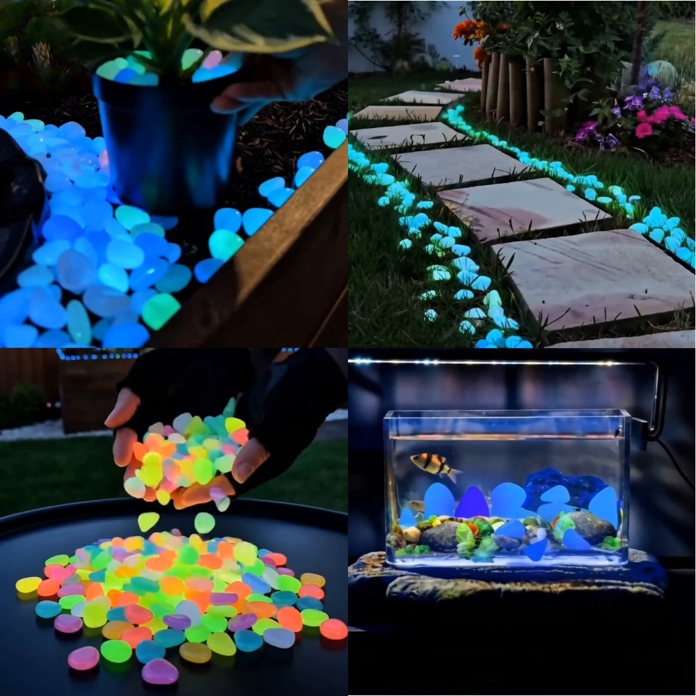حصى ملونة مضيئة في الظلام لتزي - مراجعة Planted Tank وسعره