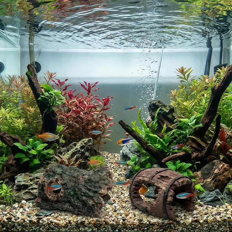 3 قطع من زينة حوض السمك المصنو - مراجعة Aquarium Moss وسعره